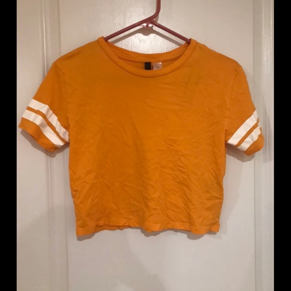 Yellow crop top